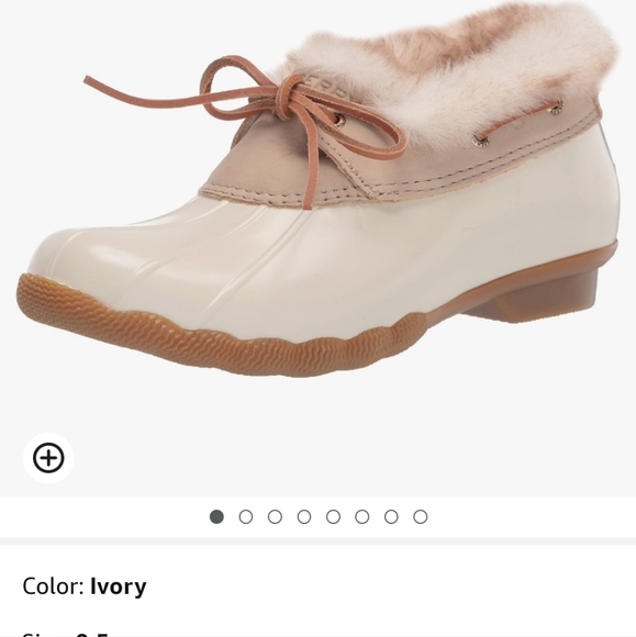 Sperry Women Saltwater Cozy Duck Faux Fur Trim Boots Size 6 Ivory NWOT - Picture 6 of 6